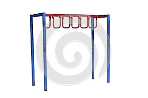 Monkey bars isolated on white background