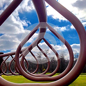 Monkey Bars under Blue Skies