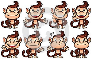 Monkey Cartoon Set