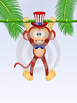 Monkey celebrate Independance day