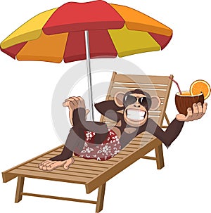 Monkey with a cocktail