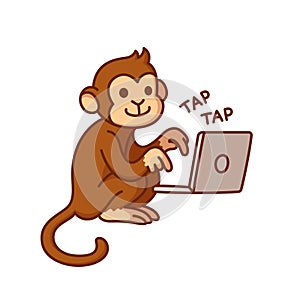 Monkey and computer