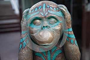 The monkey that covered his ears