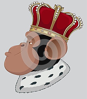 Monkey in a crown