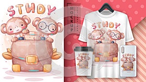 Monkey with diplomat - poster and merchandising
