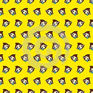 Monkey - emoji pattern 54