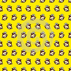 Monkey - emoji pattern 36 photo