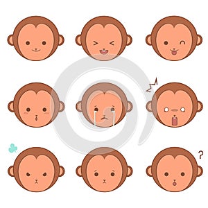 Monkey emoticons