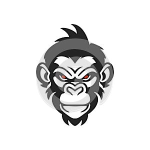 Monkey face logo of Ape head mascot