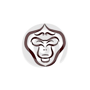 Monkey faces, logo and icon