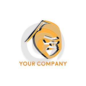 Monkey head logo template . Monkey face logo template . Ape logo template.