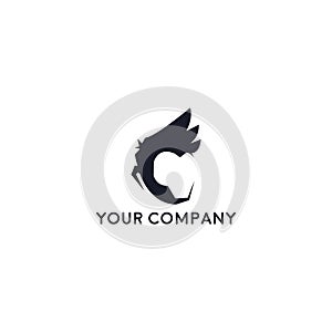 Monkey head logo template . Monkey face logo template . Ape logo template.