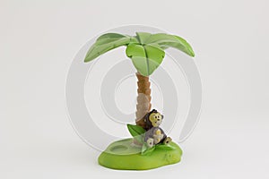 Monkey island toothbrush on white background