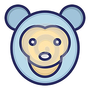 Monkey  Isolated Vector Icon which can be easily modified or edited as you want