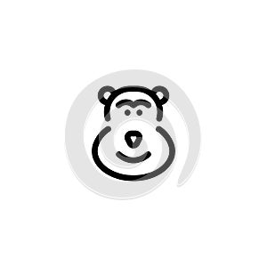 Monkey jocko ape Outline Icon, Logo, and illustration photo