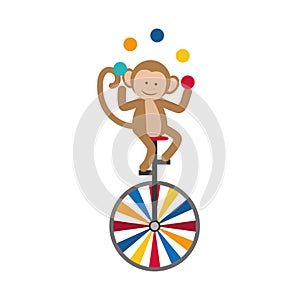 Monkey juggling cartoon