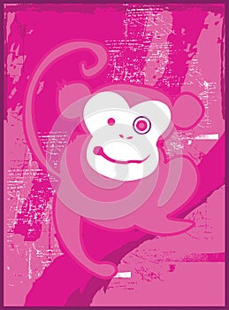 Monkey Madness Electric Pink