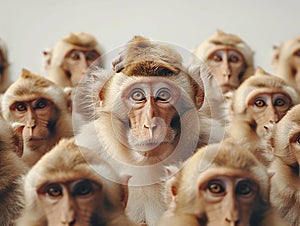 A monkey raising its head like a leader - Concept of being different and unique with its own identity and special abilities