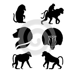 Monkey set vector