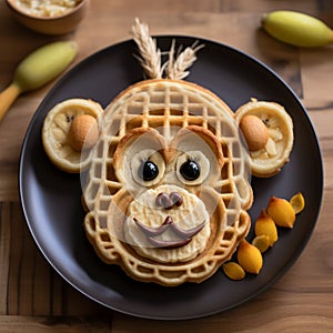 Monkey-shaped Waffles: A Playful Twist On Nikon D850 Style photo