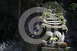 Monkey spirit sculpture in Arma Museum on the right, Ubud, Bali, Indonesia photo