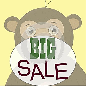 Monkey T-shirt graphics cute cartoon characters cute graphics for kids sale