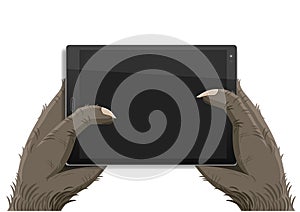 Monkey with a tablet