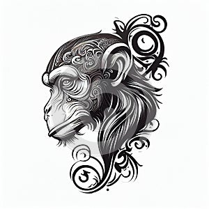 Monkey tattoo ink design