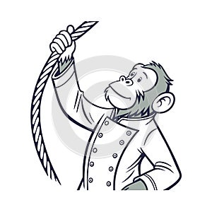 Monkey Team in Action Illustration