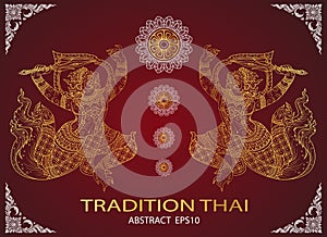 Monkey thai tradition outline