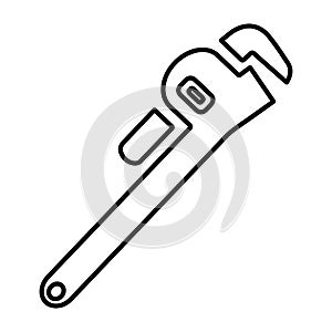 The monkey wrench icon. A spanner is a tool for rotating nuts, bolts, and other parts.