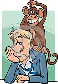 Monkey on your back cartoon