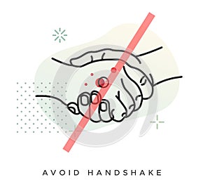 Monkeypox - Avoid Handshake - Icon