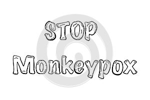 Monkeypox virus banner cartoon style vector photo