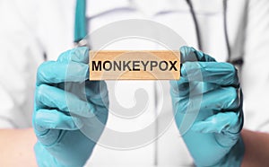 Monkeypox virus concept. Monkey smallpox type
