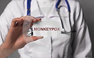 Monkeypox virus concept. Monkey smallpox type