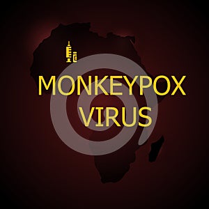 Monkeypox virus concept. Monkey smallpox type