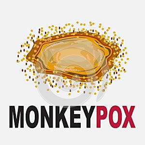 Monkeypox virus isolated. Vector illustration of monkeypox virus photo