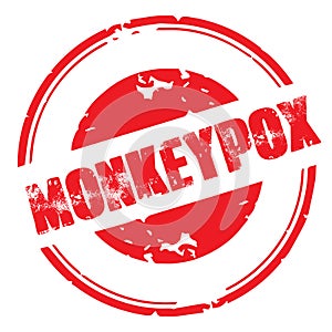 Monkeypox virus. Text Monkeypox. Vector file photo