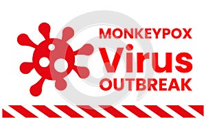 MONKEYPOX VIRUS vector illustration - Monkeypox is a zoonotic viral disease that can infect human, nonhuman primates, rodents, and