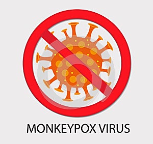 Monkeypox virus zoonotic viral disease that can infect human, nonhuman primates. Monkey pox. Vector illustration