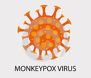 Monkeypox virus zoonotic viral disease that can infect human, nonhuman primates. Monkey pox. Vector illustration photo