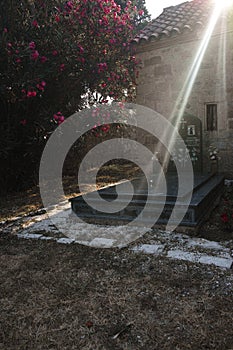 Monks grave at monastery Montenegro