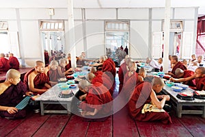 Monks in Mahagandayone monastery