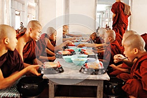 Monks in Mahagandayone monastery