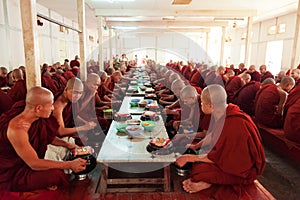 Monks in Mahagandayone monastery