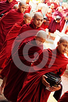 Monks in Mahagandayone monastery