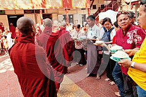 Monks in Mahagandayone monastery