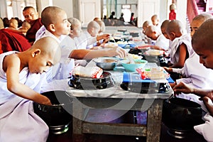 Monks in Mahagandayone monastery