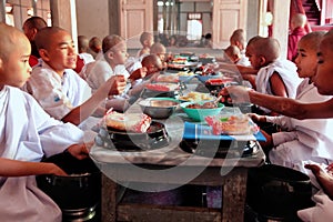 Monks in Mahagandayone monastery